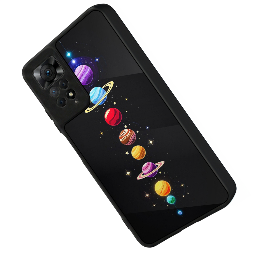 Xiaomi Redmi Note 12 Pro Uyumlu Uzay Tasarımlı Glossy Premium Kılıf