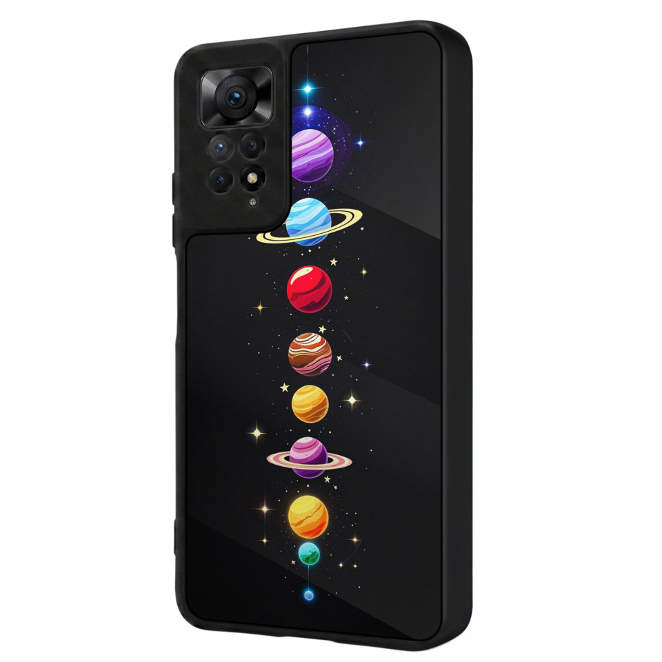 Xiaomi Redmi Note 12 Pro Uyumlu Uzay Tasarımlı Glossy Premium Kılıf