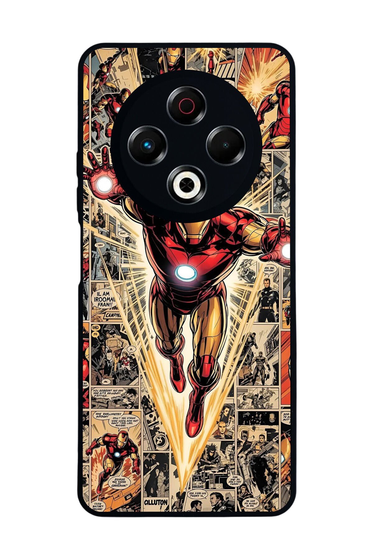 Tecno Spark 30 Uyumlu Iron Man ( Demir Adam ) Tasarımlı Glossy Premium Kılıf