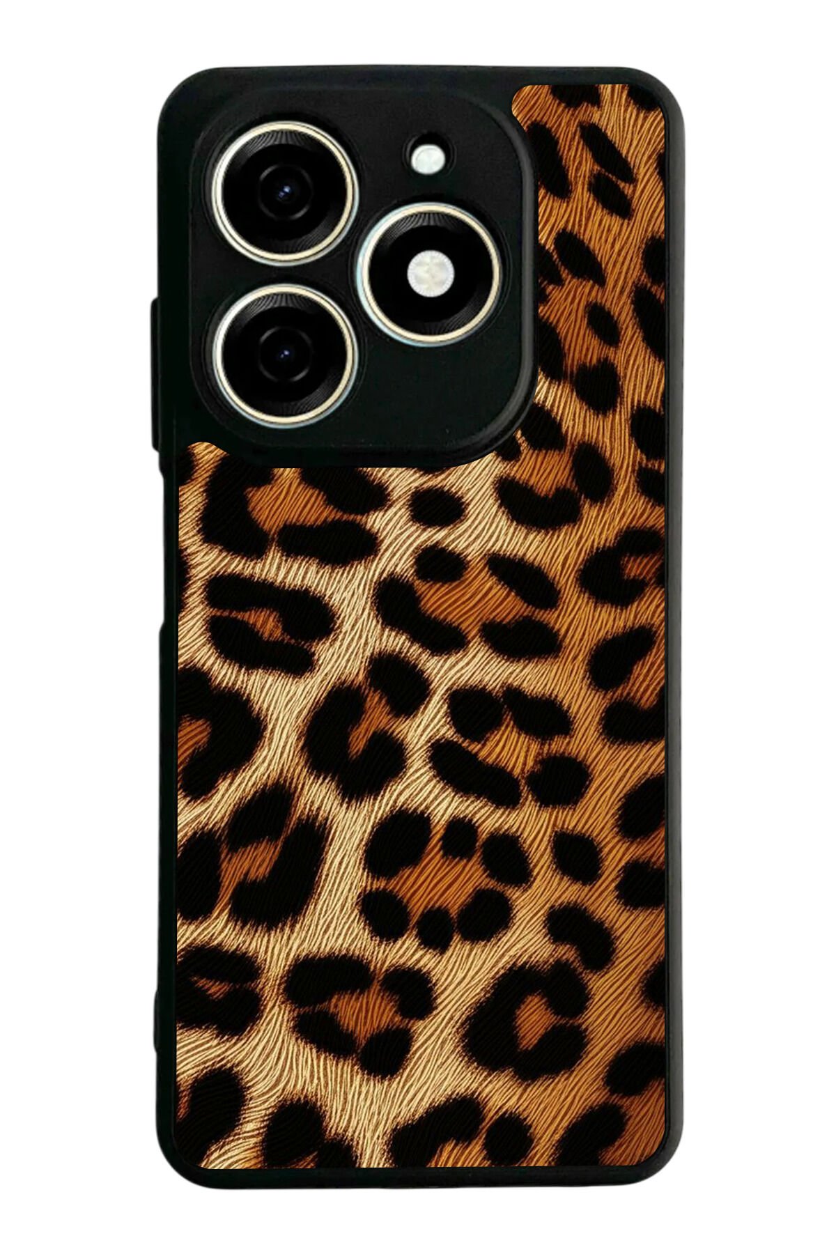 Infınıx Smart 8 Pro Uyumlu Leopar Tasarımlı Glossy Premium Kılıf