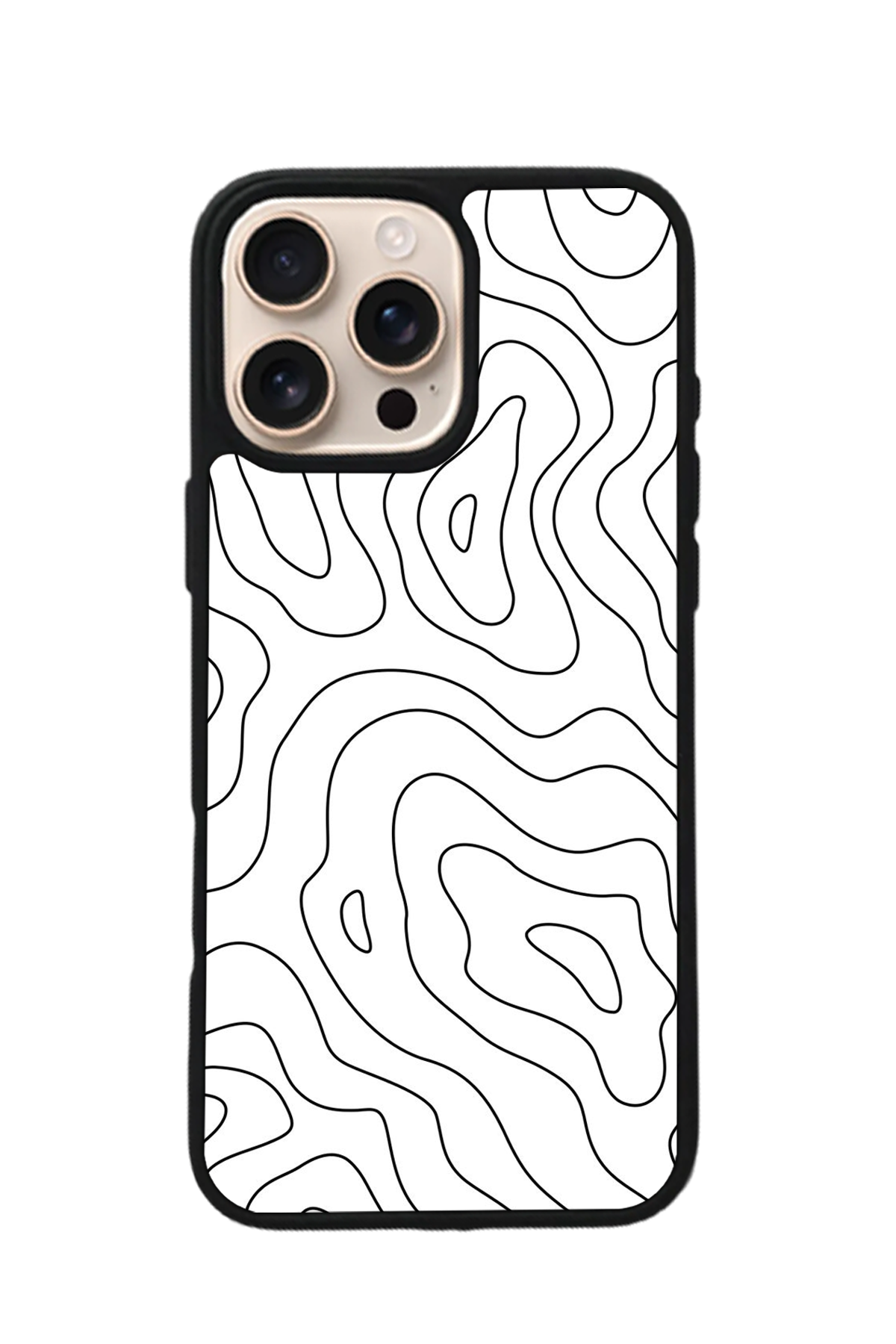 iPhone 16 Pro Max Uyumlu Çizgi Sanatı Tasarımlı Glossy Premium Kılıf