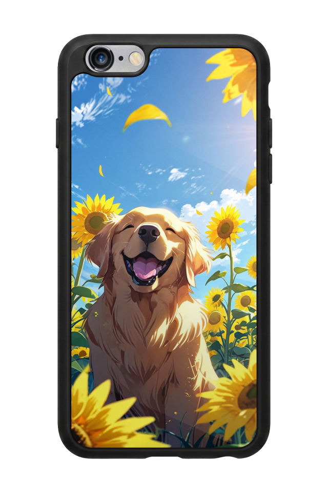 iPhone 6 Plus Uyumlu Golden Kopek Tasarımlı Glossy Premium Kılıf