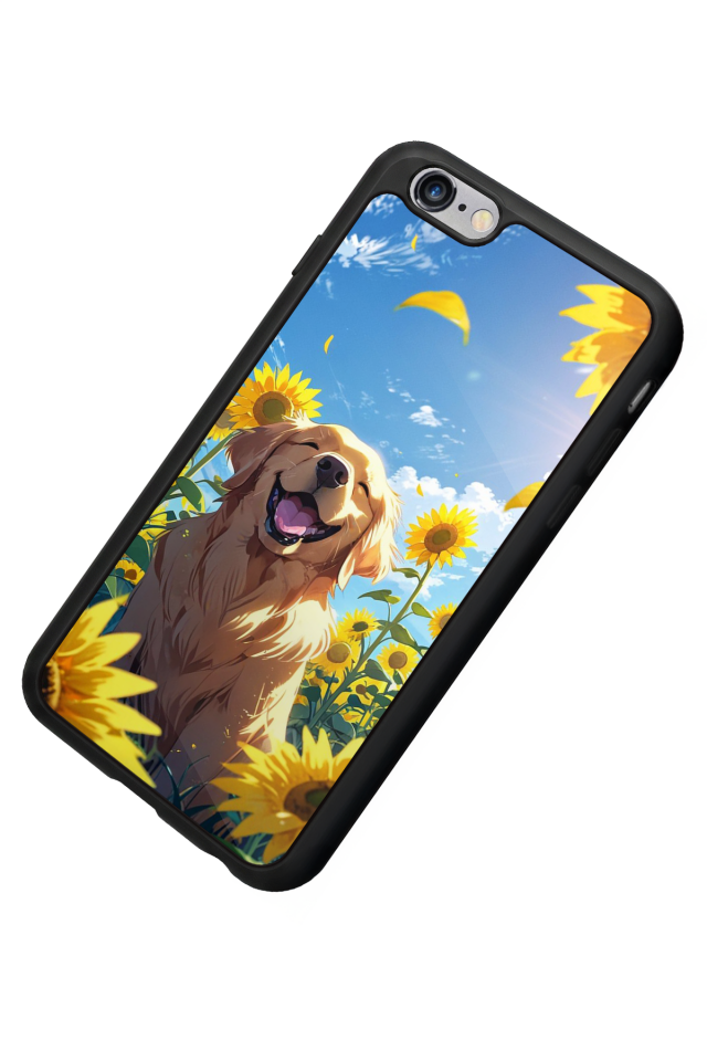 iPhone 6 Plus Uyumlu Golden Kopek Tasarımlı Glossy Premium Kılıf