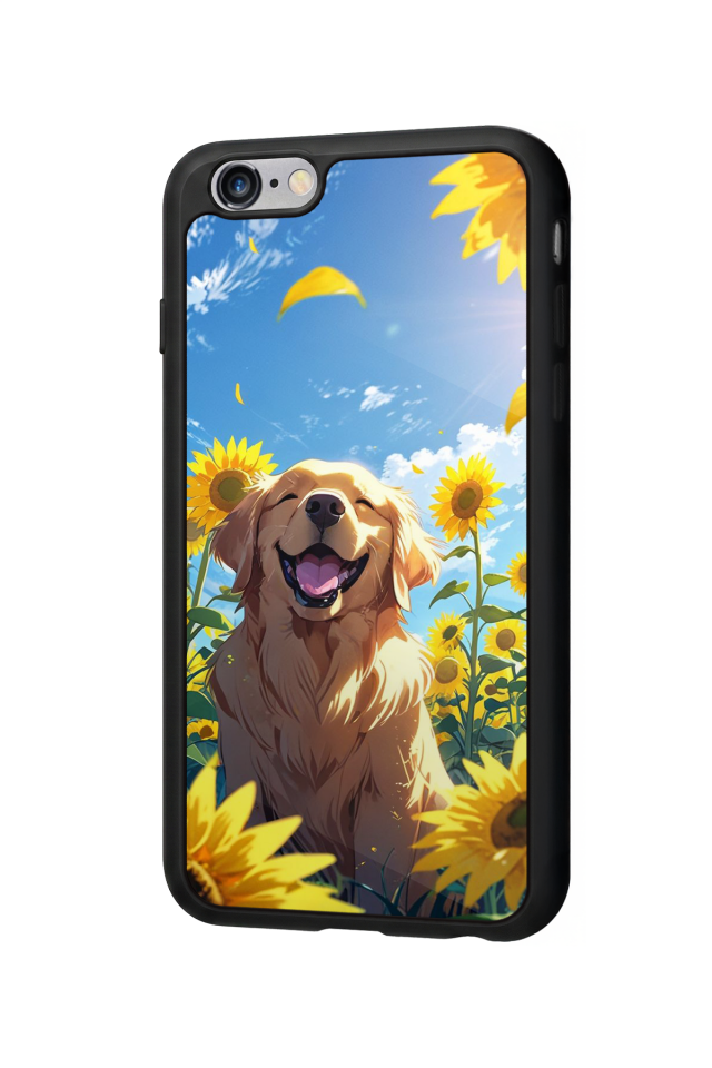 iPhone 6 Plus Uyumlu Golden Kopek Tasarımlı Glossy Premium Kılıf