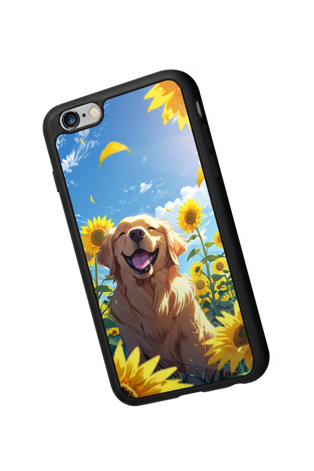 iPhone 6 Plus Uyumlu Golden Kopek Tasarımlı Glossy Premium Kılıf