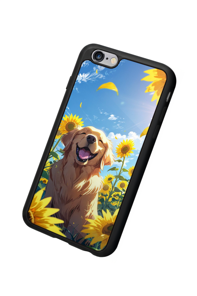 iPhone 6 Plus Uyumlu Golden Kopek Tasarımlı Glossy Premium Kılıf