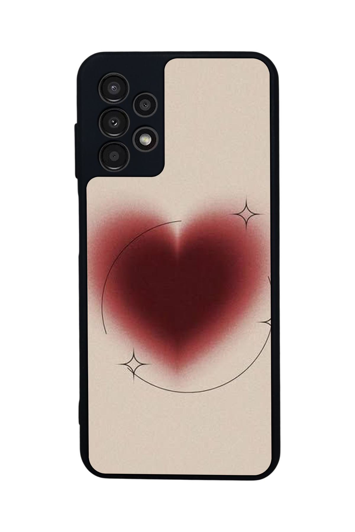 Samsung Galaxy A13 Uyumlu Kalp Love Tasarımlı Glossy Premium Kılıf