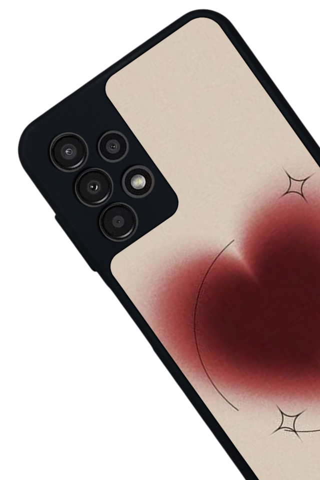 Samsung Galaxy A13 Uyumlu Kalp Love Tasarımlı Glossy Premium Kılıf