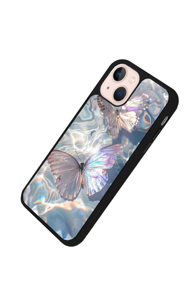 iPhone 15 Uyumlu Kelebek Tasarımlı Glossy Premium Kılıf