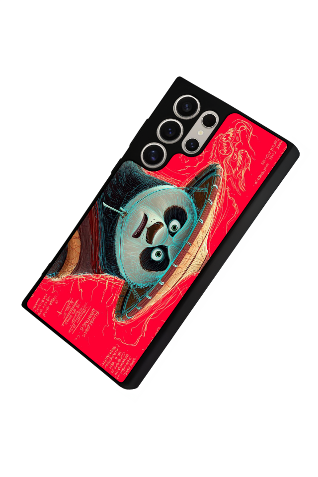 Samsung Galaxy S22 Ultra Uyumlu Kung Fu Panda Tasarımlı Glossy Premium Kılıf