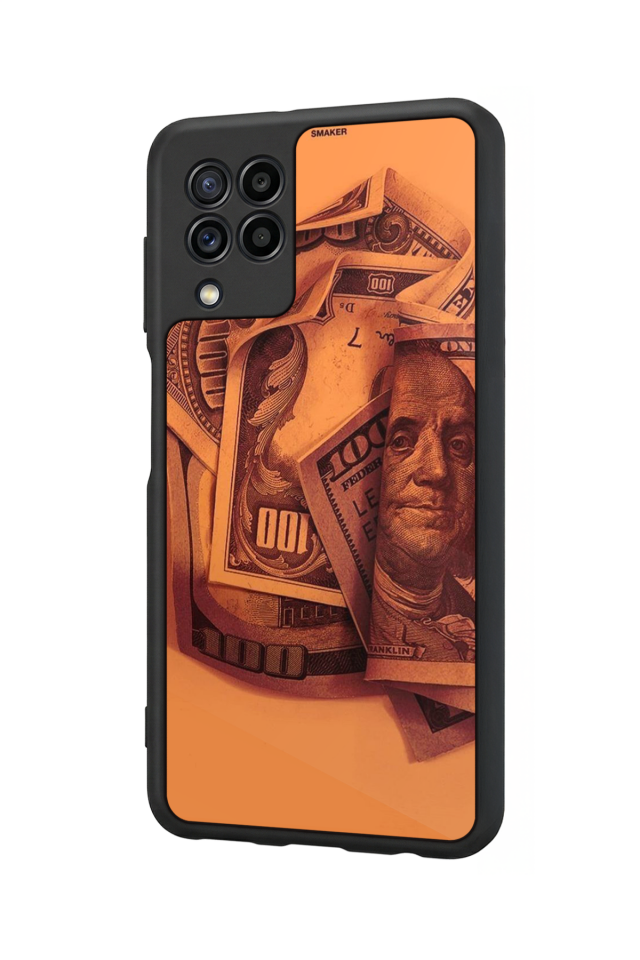 Samsung Galaxy M22 Uyumlu Money Para Tasarımlı Glossy Premium Kılıf