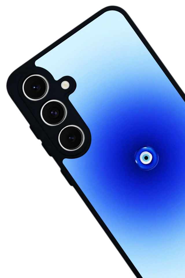 Samsung Galaxy S24 FE Uyumlu Nazar Tasarımlı Glossy Premium Kılıf