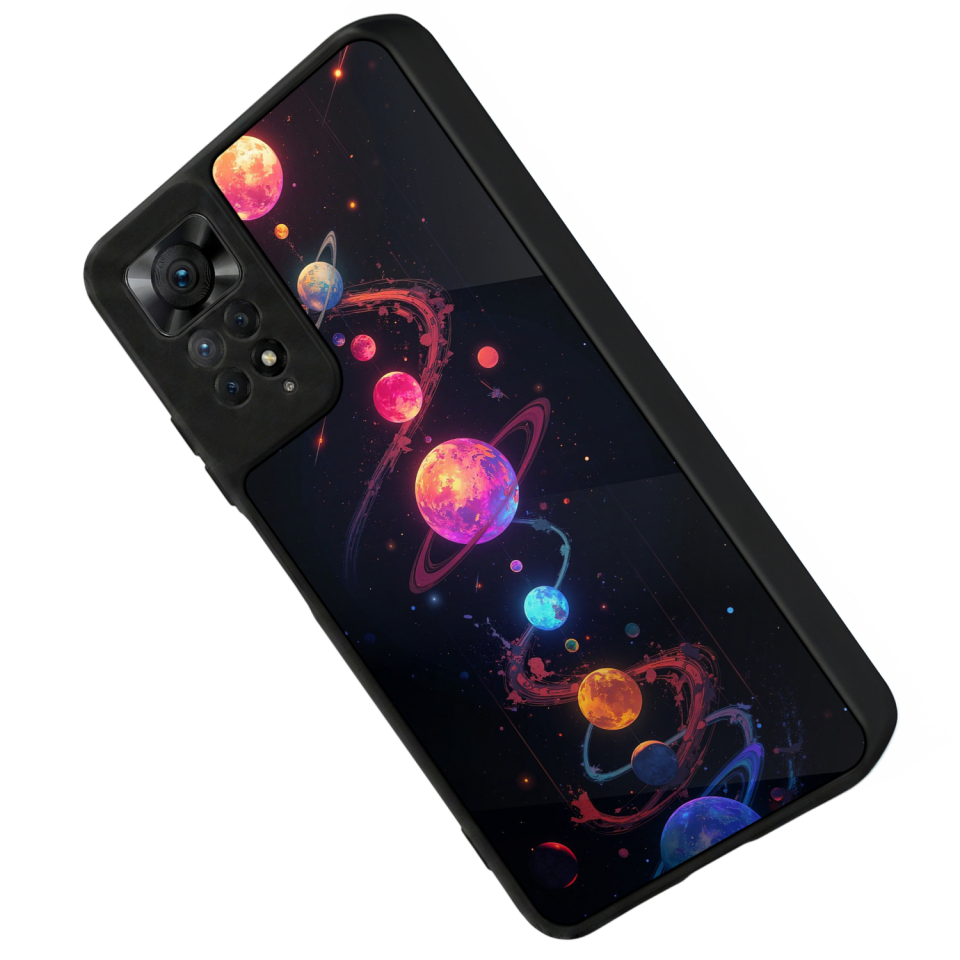 Xiaomi Redmi Note 12 Pro Uyumlu Uzay Tasarımlı Glossy Premium Kılıf