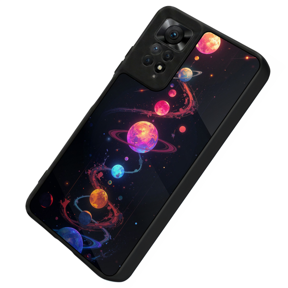 Xiaomi Redmi Note 12 Pro Uyumlu Uzay Tasarımlı Glossy Premium Kılıf