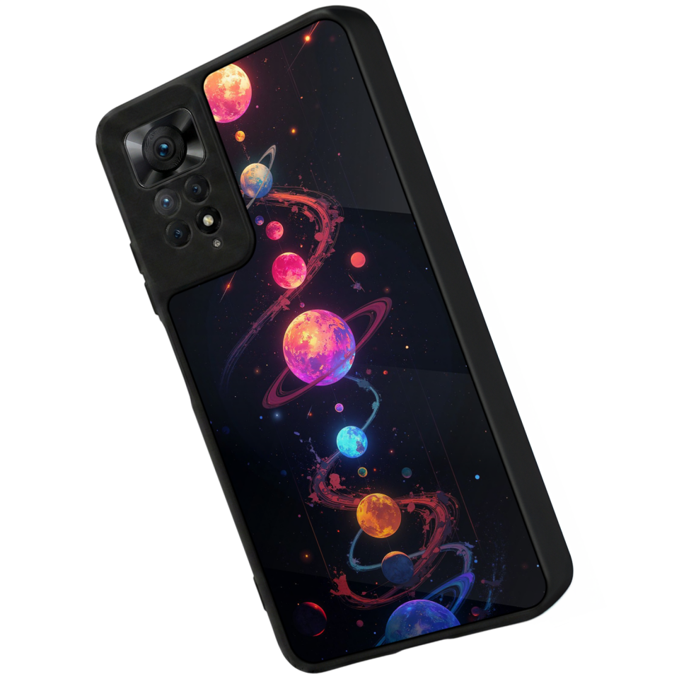 Xiaomi Redmi Note 12 Pro Uyumlu Uzay Tasarımlı Glossy Premium Kılıf