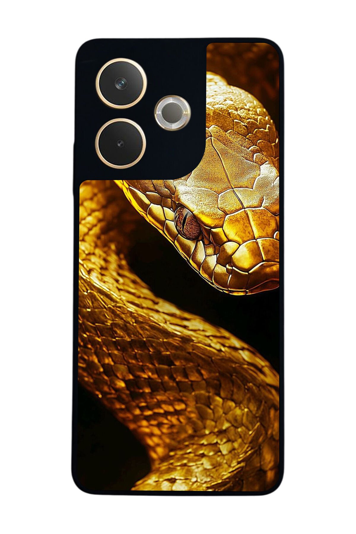 Oppo A5 Pro Uyumlu Yılan Tasarımlı Glossy Premium Kılıf