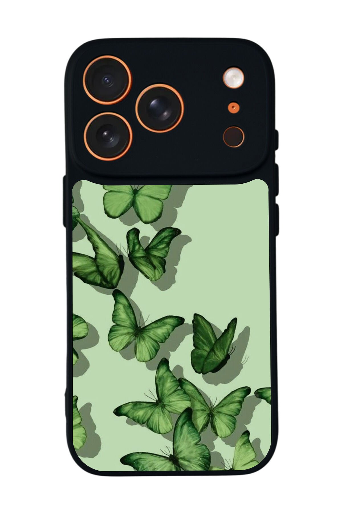 iPhone 17 Pro Uyumlu Kelebek Tasarımlı Glossy Premium Kılıf