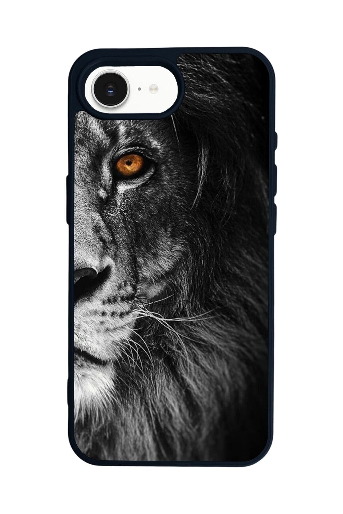 iPhone 16E Uyumlu Aslan Tasarımlı Glossy Premium Kılıf