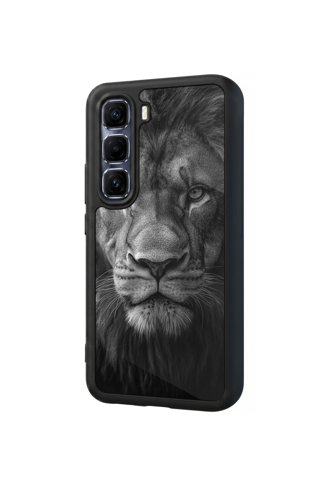 Infinix Hot 60 Pro Plus Uyumlu Aslan Tasarımlı Glossy Premium Kılıf