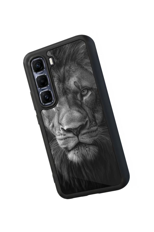 Infinix Hot 60 Pro Plus Uyumlu Aslan Tasarımlı Glossy Premium Kılıf
