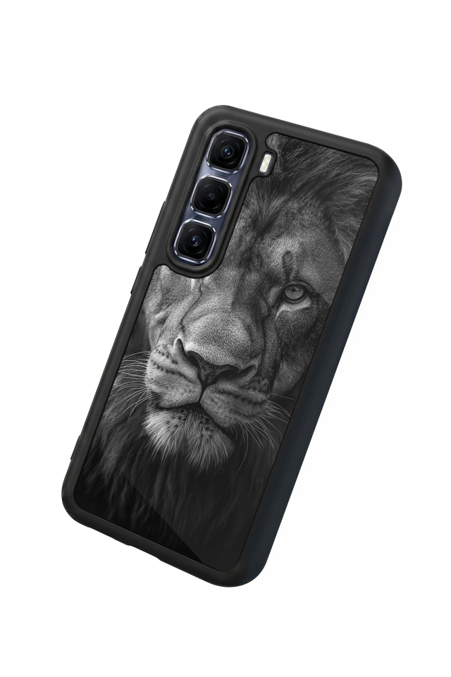 Infinix Hot 60 Pro Plus Uyumlu Aslan Tasarımlı Glossy Premium Kılıf