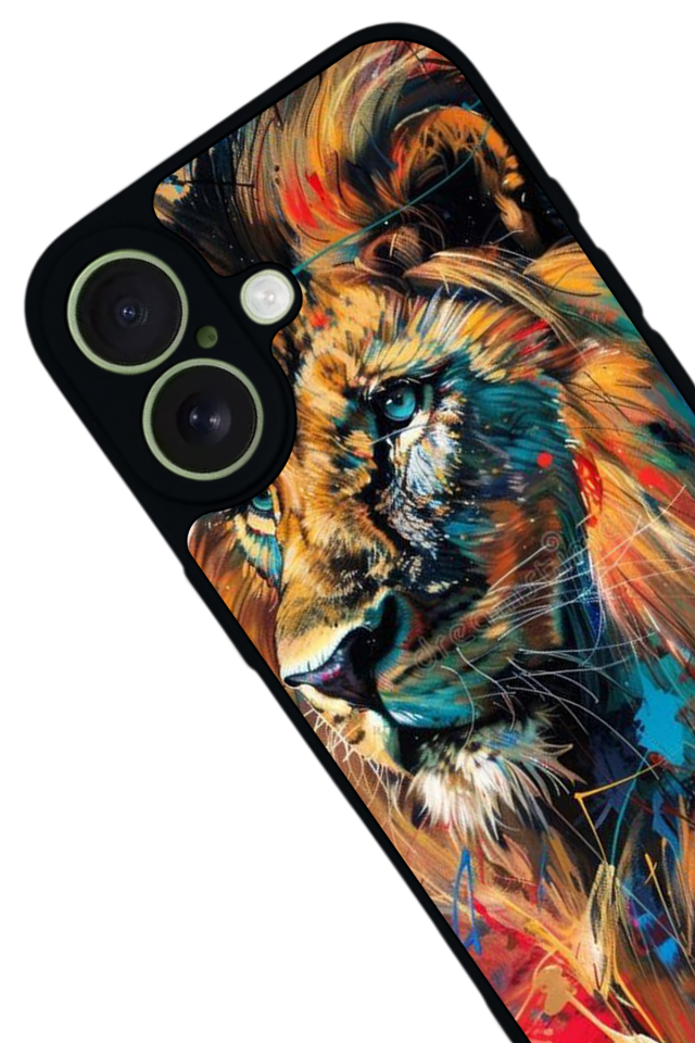iPhone 17 Uyumlu Aslan Tasarımlı Glossy Premium Kılıf