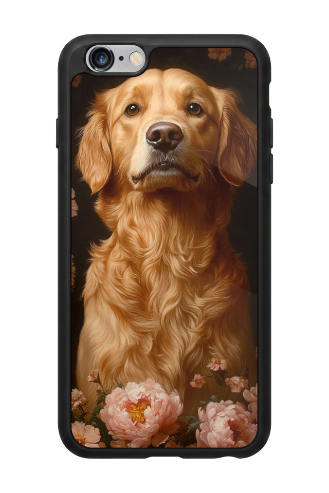 iPhone 6 Plus Uyumlu Golden Kopek Tasarımlı Glossy Premium Kılıf