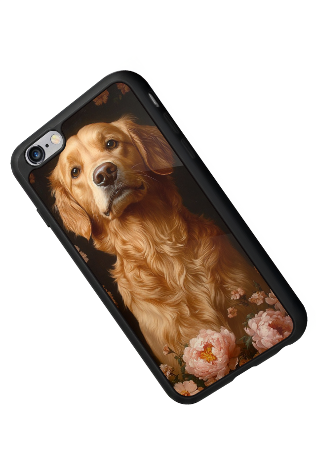 iPhone 6 Plus Uyumlu Golden Kopek Tasarımlı Glossy Premium Kılıf
