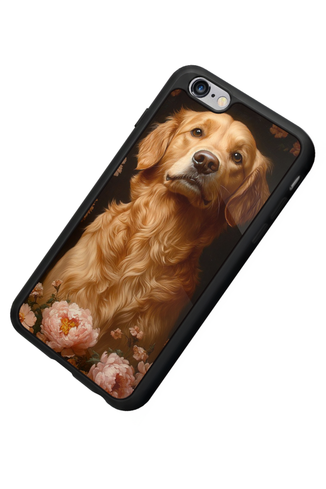 iPhone 6 Plus Uyumlu Golden Kopek Tasarımlı Glossy Premium Kılıf