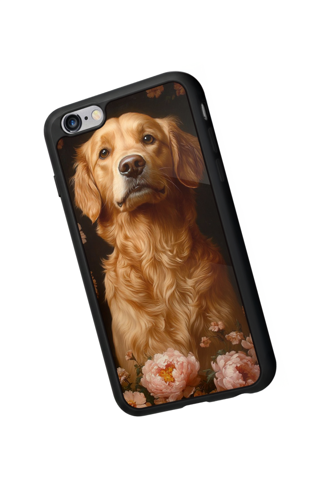 iPhone 6 Plus Uyumlu Golden Kopek Tasarımlı Glossy Premium Kılıf