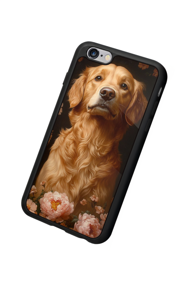 iPhone 6 Plus Uyumlu Golden Kopek Tasarımlı Glossy Premium Kılıf