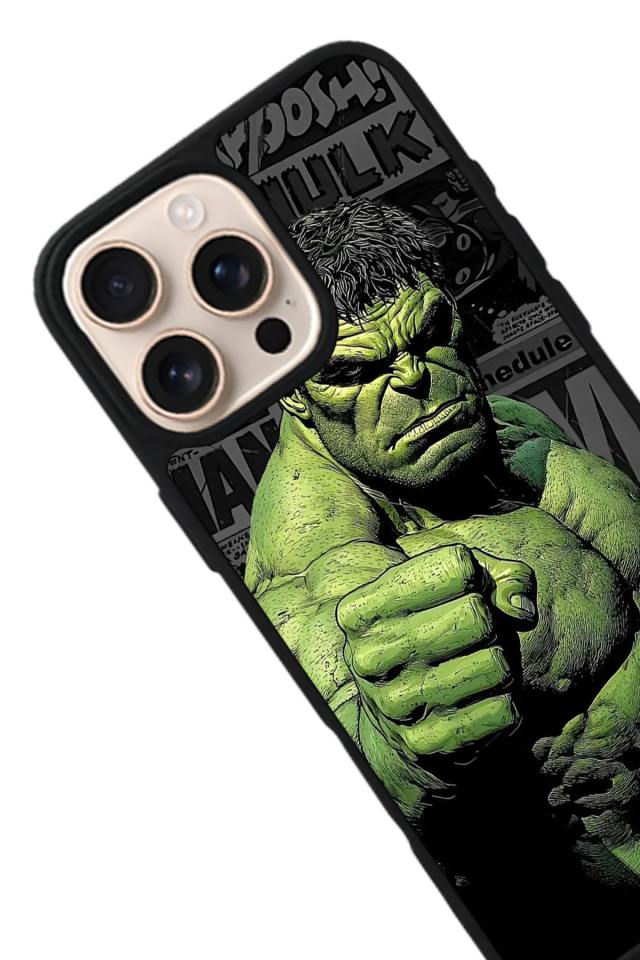 iPhone 16 Pro Uyumlu Hulk Tasarımlı Glossy Premium Kılıf