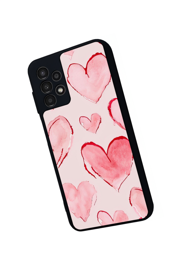 Samsung Galaxy A13 Uyumlu Kalp Love Tasarımlı Glossy Premium Kılıf