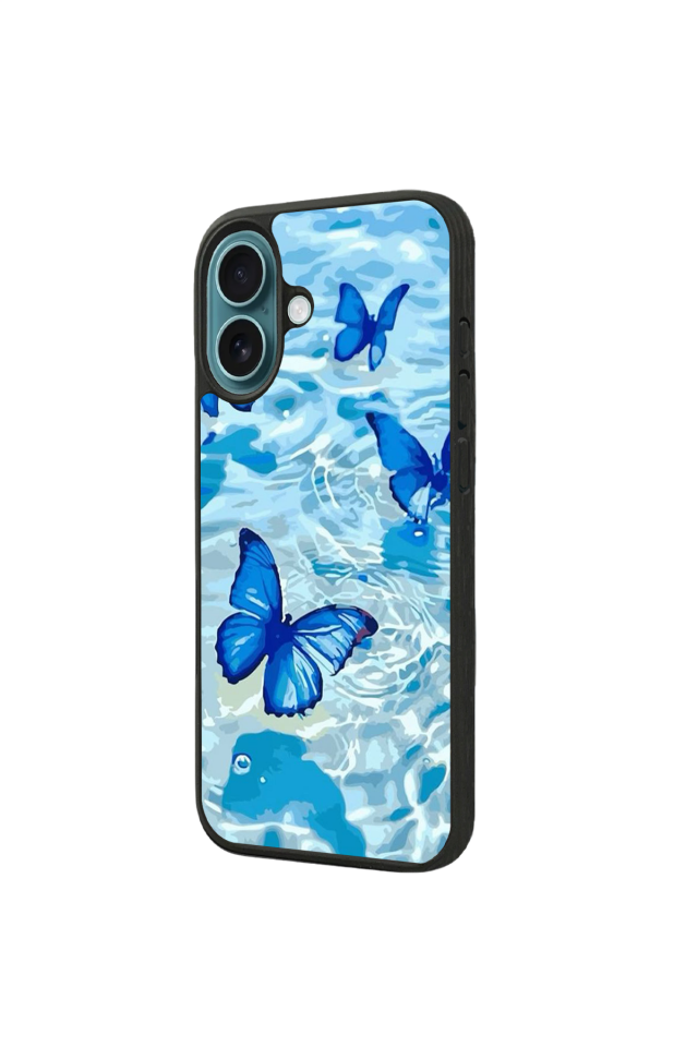 iPhone 16 Plus Uyumlu Kelebek Tasarımlı Glossy Premium Kılıf