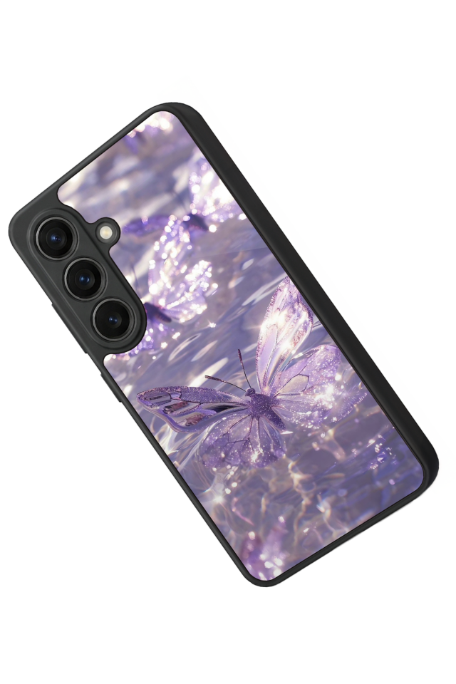 Samsung Galaxy S26 Uyumlu Kelebek Tasarımlı Glossy Premium Kılıf