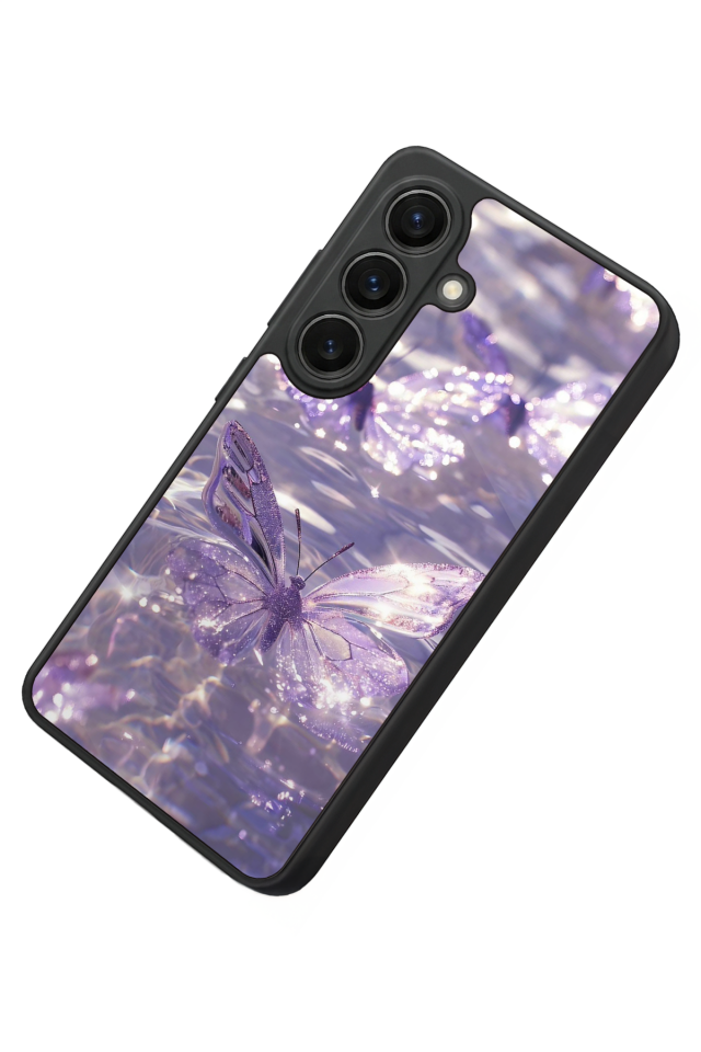 Samsung Galaxy S26 Uyumlu Kelebek Tasarımlı Glossy Premium Kılıf