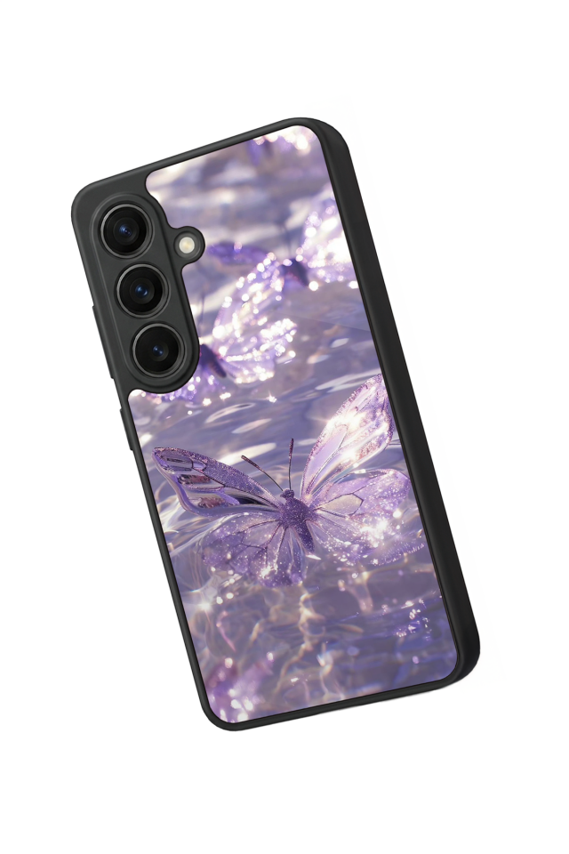 Samsung Galaxy S26 Uyumlu Kelebek Tasarımlı Glossy Premium Kılıf