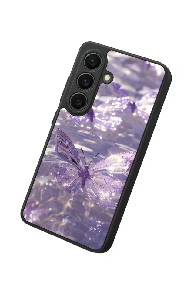 Samsung Galaxy S26 Uyumlu Kelebek Tasarımlı Glossy Premium Kılıf