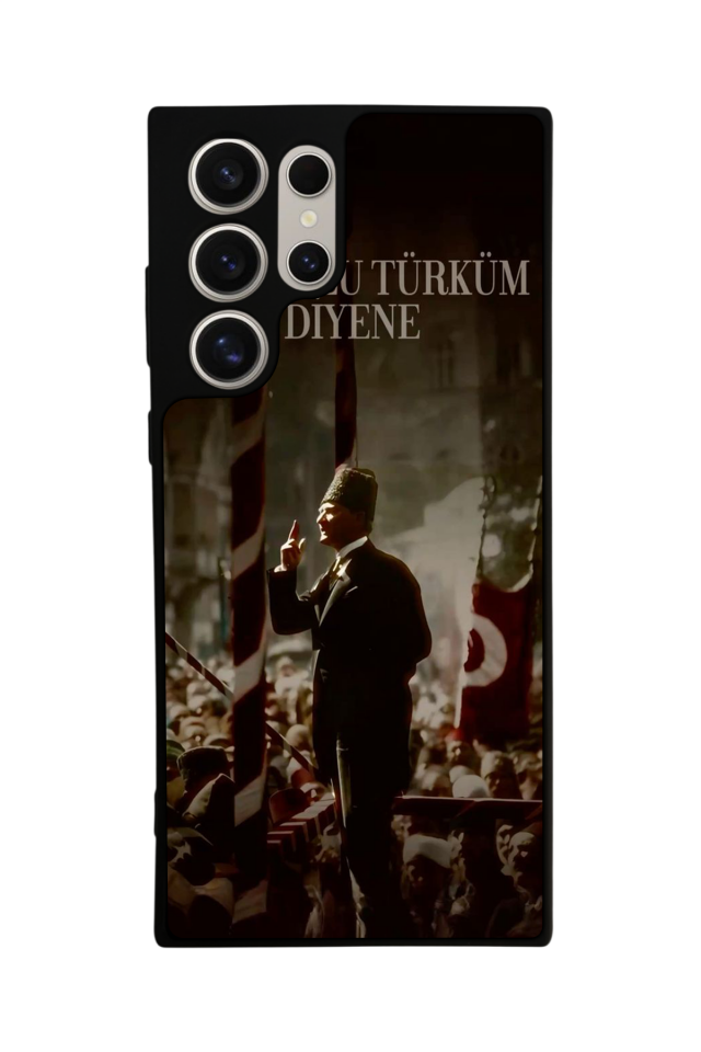 Samsung Galaxy S24 Ultra Uyumlu Mustafa Kemal Ataturk Tasarımlı Glossy Premium Kılıf