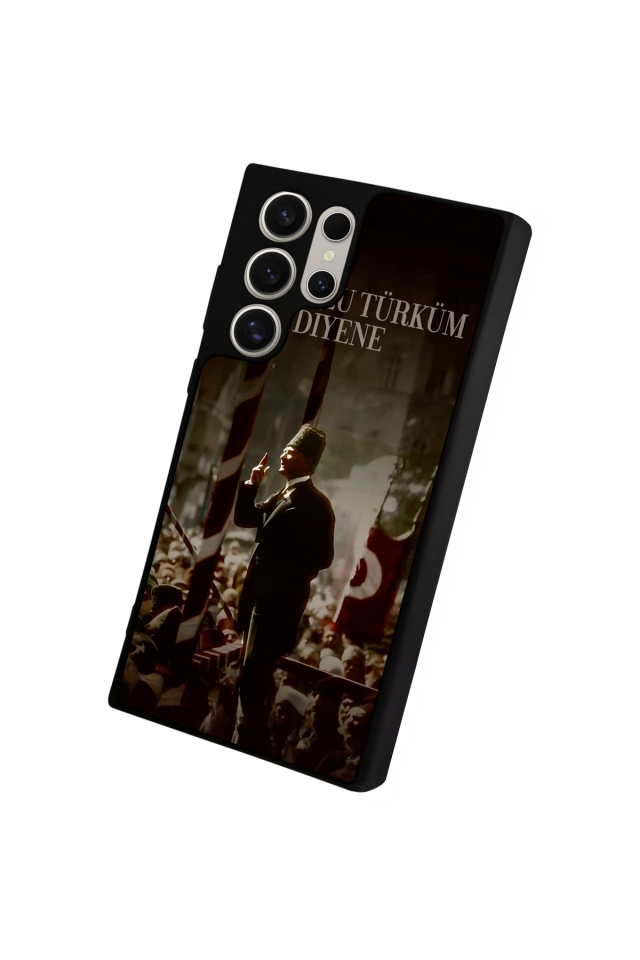 Samsung Galaxy S24 Ultra Uyumlu Mustafa Kemal Ataturk Tasarımlı Glossy Premium Kılıf