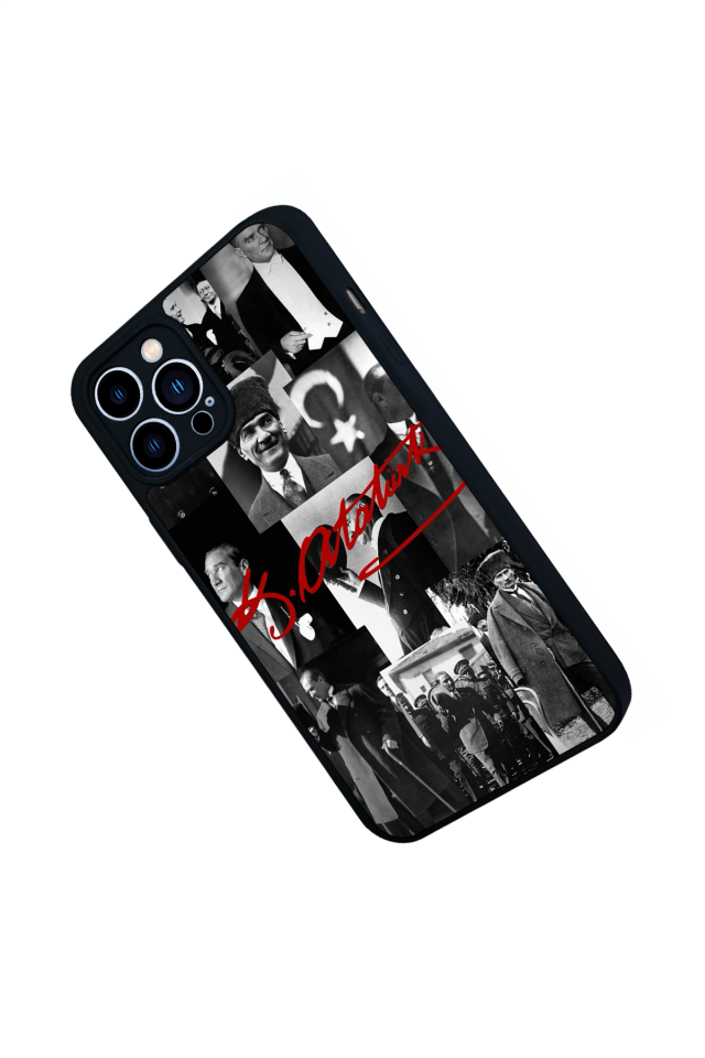 iPhone 13 Pro Max Uyumlu Mustafa Kemal Ataturk Tasarımlı Glossy Premium Kılıf