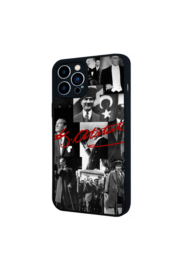 iPhone 13 Pro Max Uyumlu Mustafa Kemal Ataturk Tasarımlı Glossy Premium Kılıf