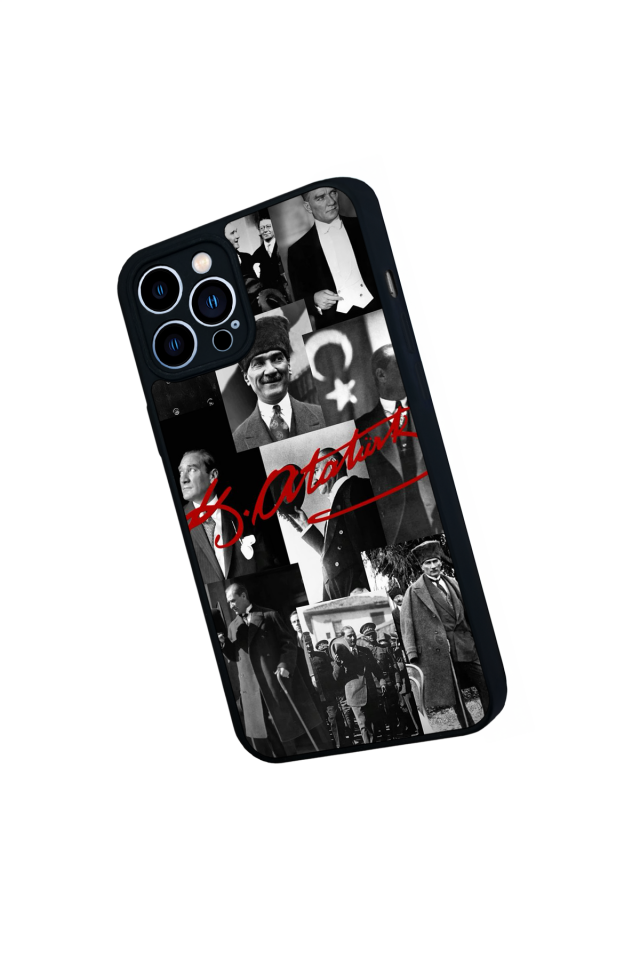 iPhone 13 Pro Max Uyumlu Mustafa Kemal Ataturk Tasarımlı Glossy Premium Kılıf