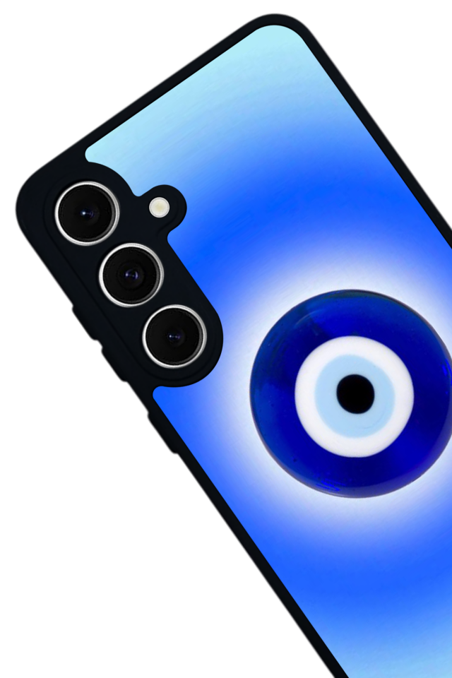 Samsung Galaxy S24 FE Uyumlu Nazar Tasarımlı Glossy Premium Kılıf