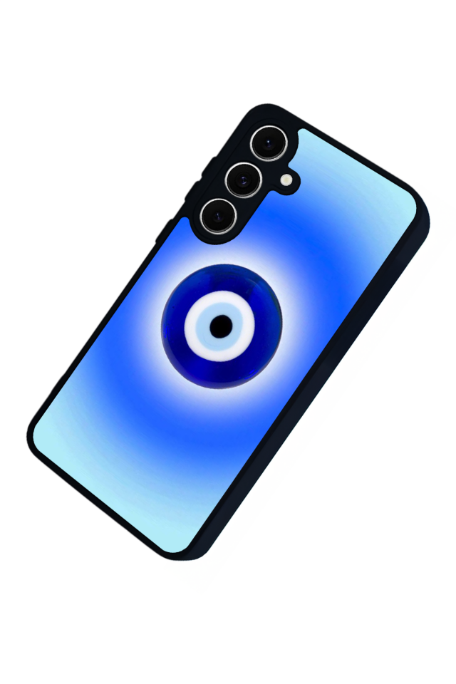 Samsung Galaxy S24 FE Uyumlu Nazar Tasarımlı Glossy Premium Kılıf