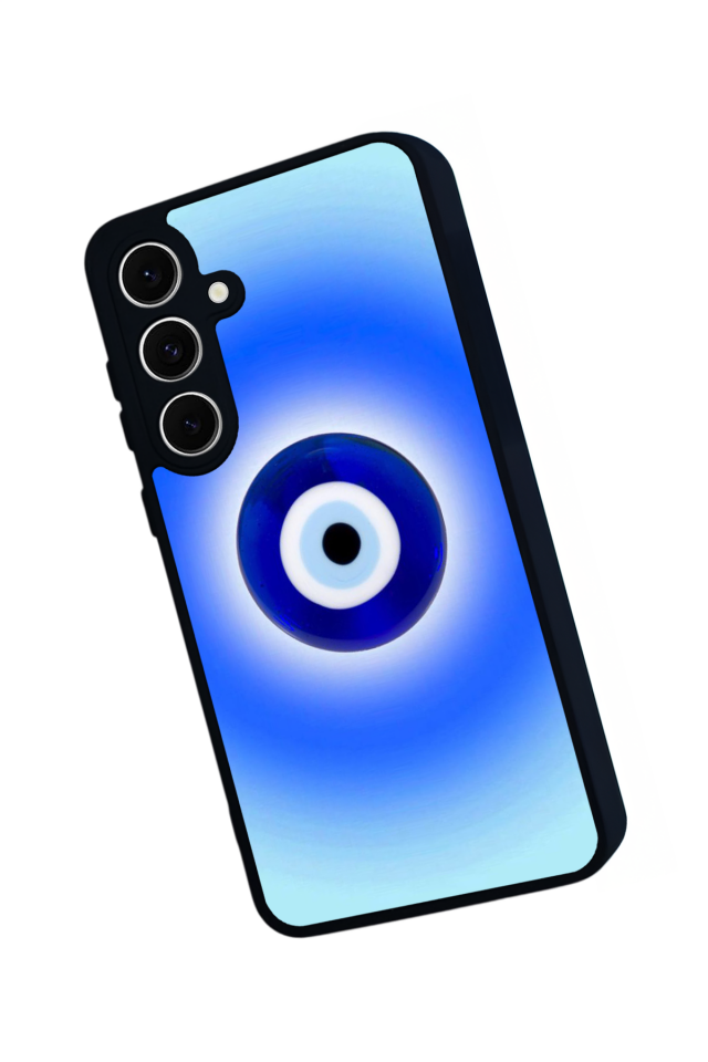 Samsung Galaxy S24 FE Uyumlu Nazar Tasarımlı Glossy Premium Kılıf