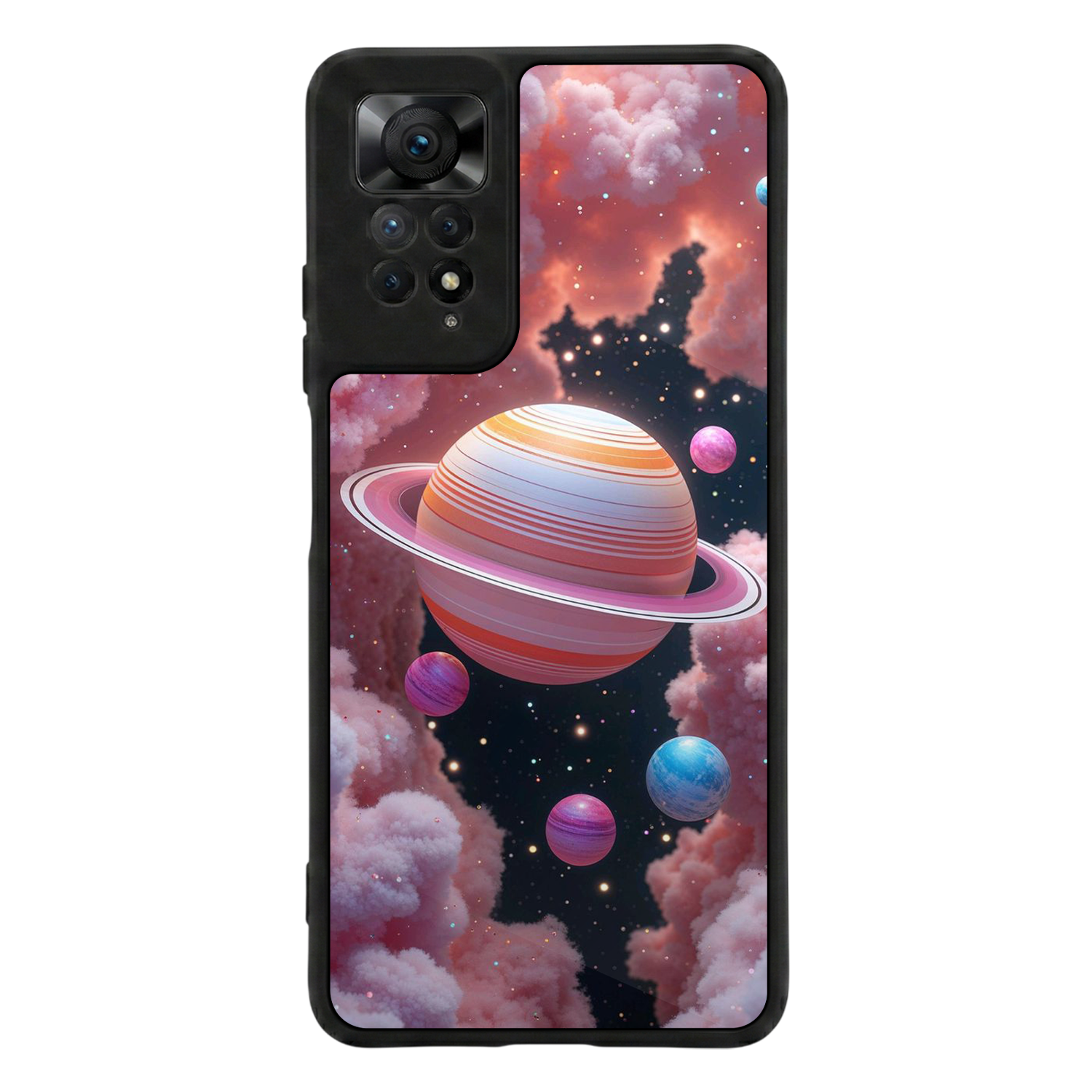 Xiaomi Redmi Note 12 Pro Uyumlu Uzay Tasarımlı Glossy Premium Kılıf