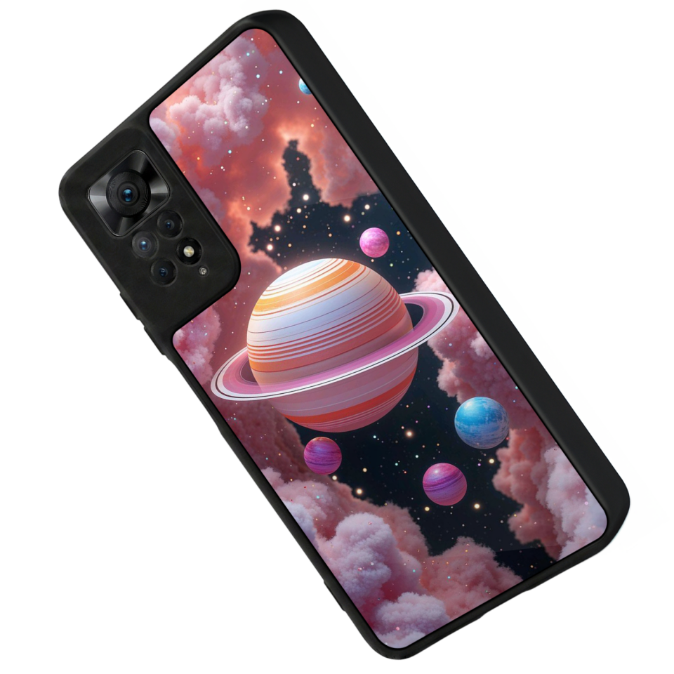 Xiaomi Redmi Note 12 Pro Uyumlu Uzay Tasarımlı Glossy Premium Kılıf