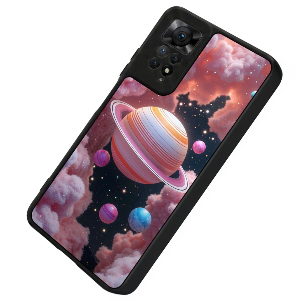 Xiaomi Redmi Note 12 Pro Uyumlu Uzay Tasarımlı Glossy Premium Kılıf