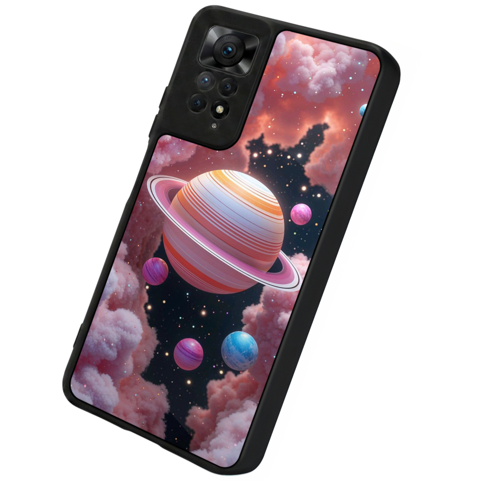 Xiaomi Redmi Note 12 Pro Uyumlu Uzay Tasarımlı Glossy Premium Kılıf